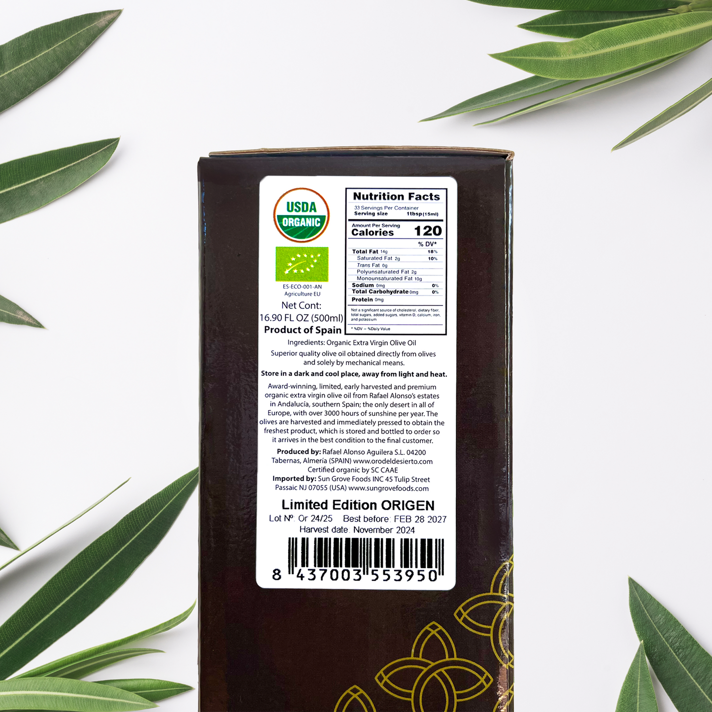 Oro del Desierto Organic Origen Limited Edition